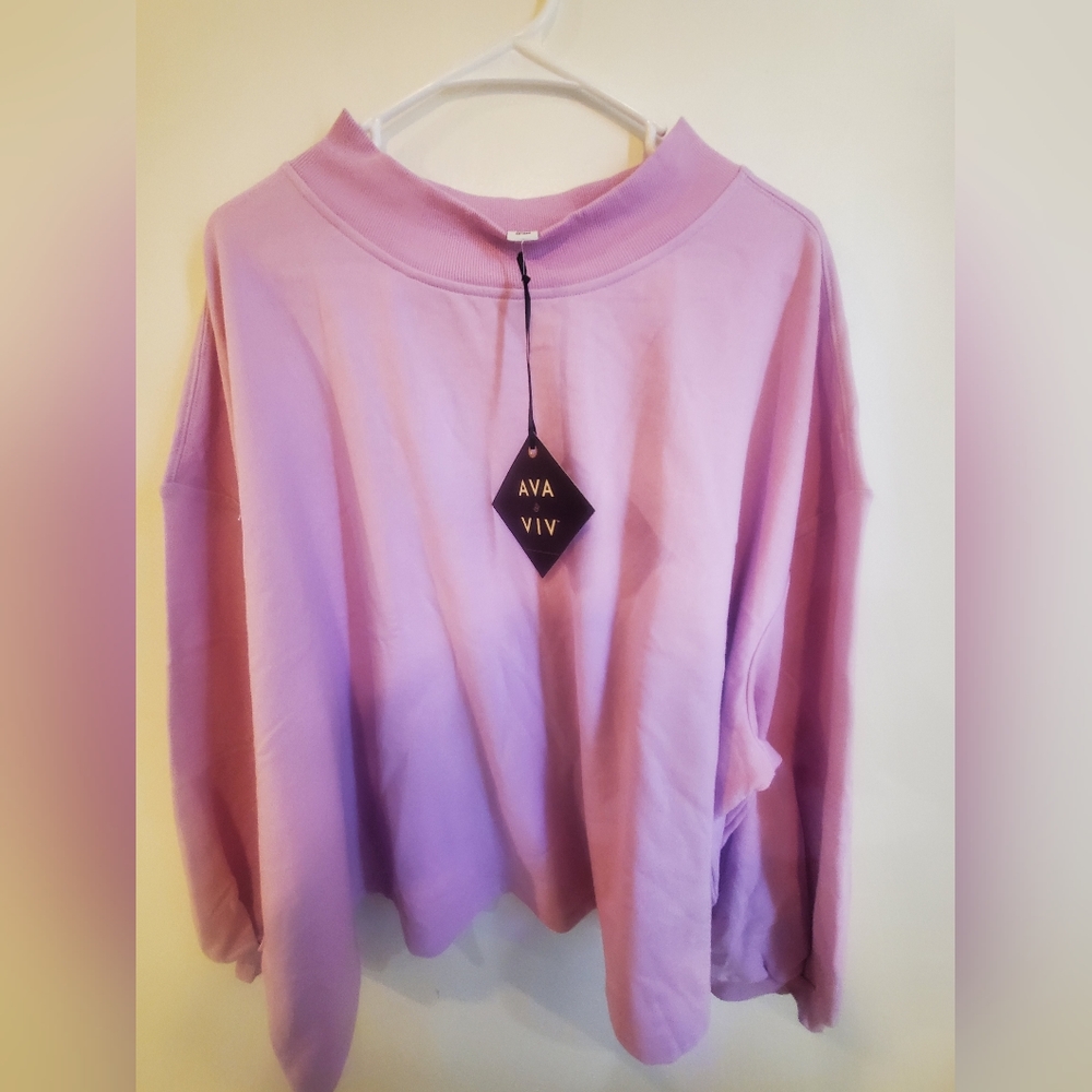 Ava & Viv Women’s Sweater - Lilac - Size 3X